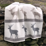 Throw blankets - Deer Wool Blanket - 130 x 180 cm - J.J. TEXTILE LTD