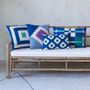 Fabric cushions - Freya Chain Stitch Cushion 40 x 60 - MAHE HOMEWARE