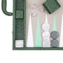 Gifts - Backgammon Set Green - Ostrich Vegan Leather - Large - VIDO BACKGAMMON