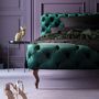 Beds - Bed Desire Velvet Green 160x200cm - KARE DESIGN GMBH