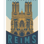 Poster - Poster REIMS "The Cathedral" - MARCEL TRAVELPOSTERS