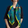 Foulards et écharpes - Foulards carré en soie, collection Carnivores, trois coloris - Foulard d'artiste - CÉLINE DOMINIAK