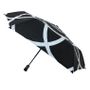 Leather goods - small black automatic umbrella with flowers - SMATI