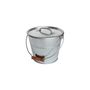Garbage cans - Bucket with lid in galvanized steel, with wooden handle - 5L - NOGENT***