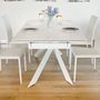Dining Tables - Cribel Georgia Table, white and gold  - CRIBEL
