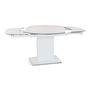 Tables Salle à Manger - Table Cribel Alabama, effet marbre blanc  - CRIBEL