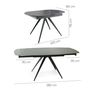 Dining Tables - Cribel Florida Plus Table, grey marble effect - CRIBEL