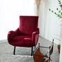 Lounge chairs for hospitalities & contracts - Cribel Marilyn handmade armchair in velvet - CRIBEL