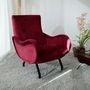 Lounge chairs for hospitalities & contracts - Cribel Marilyn handmade armchair in velvet - CRIBEL