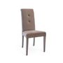 Chairs for hospitalities & contracts - Cribel Dorotea, modern chair in dove grey faux leather - CRIBEL
