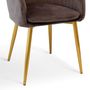Sièges pour collectivités - Cribel Odette, chaise moderne avec revêtement en velours  - CRIBEL