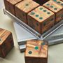 Decorative objects - Small Olive Wood and Malachite Dice Set by Marcela Cure - MARCELA CURE