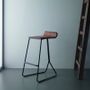 Tabourets - Tabouret DROPS- métal+cuir - DOIMO BRASIL