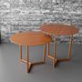 Autres tables - Table d'appoint FORM- métal et bois - DOIMO BRASIL