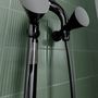Faucets - LIQUID thermostatic shower column glossy black, with magnetic shower head - VITRA FRANCE