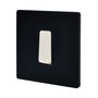 Decorative objects - Flat Button M Ivory on Single Plate in Matte Black - MODELEC