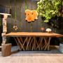 Dining Tables - driftwood and burnt wood table - DECO-NATURE