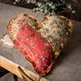 Decorative objects - Light cushions - Bright hearts. - ROSE VELOURS