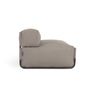 Sofas - Square green and black aluminium pouffe with backrest for outdoor modular sofa 101x101cm - KAVE HOME