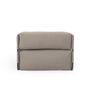 Sofas - Square green and black aluminium pouffe with backrest for outdoor modular sofa 101x101cm - KAVE HOME