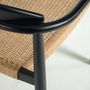 Sièges pour collectivités - Chaise Nina en bois d'acacia massif finition noire et corde en papier beige - KAVE HOME