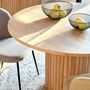 Tables Salle à Manger - Table ronde Licia en bois massif de manguier finition naturelle Ø 120cm - KAVE HOME