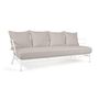 Sofas - Mareluz three-seater sofa in white steel 197 cm - KAVE HOME