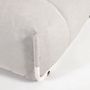 Canapés - Pouf canapé modulaire Square 100 % extérieur gris clair et aluminium blanc 101 x 101 cm - KAVE HOME