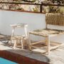 Armchairs - Raw wood armchairs woven with palm leaf. - COSYDAR-DECO