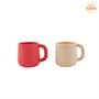 Tea and coffee accessories - MELLOW CUP - PACK OF 2 -  RED / BEIGE - OYOY LIVING DESIGN