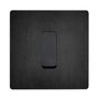 Interrupteurs - Bouton Plat M en Acier Brut STB sur Plaque simple en Acier Brut STB - MODELEC