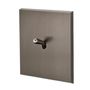 Decorative objects - Confidence without screws Steel Toggle on Single Brass Plate with Gun Metal Finish - MODELEC