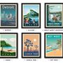 Poster - MEXICO POSTER TRAVEL VINTAGE |  MEXICO - SOUTH AMERICA POSTER CITY ILLUSTRATION - OLAHOOP TRAVEL POSTERS