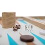 Leather goods - Backgammon Beige - Vegan Leather Alligator - Large - Board Game - VIDO LUXURY BOARD GAMES