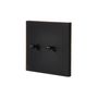 Objets de décoration - Leviers Désir en noir sur Plaque simple en finition Noir Soft Touch - MODELEC