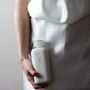 Travel accessories - HANDMADE GLASS BOTTLE SQUIREME. Y1 (600ml) WHITE DOVE SILICONE SLEEVE SUSTAINABLE REUSABLE - SQUIREME.