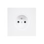 Decorative objects - Désir Socket in white on simple plate in White Soft Touch finish  - MODELEC