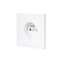 Decorative objects - Désir Socket in white on simple plate in White Soft Touch finish  - MODELEC