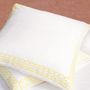 Bed linens - Pair of square pillowcases braid yellow - ALDÉLINDA HOME