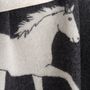 Throw blankets - Big Horse Wool Blanket - Available in Grey and Black - 130 x 180 cm - J.J. TEXTILE LTD