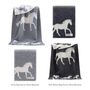 Plaids - Couverture en laine grand chevaux - Disponible en gris et noir - 130 x 180 cm - J.J. TEXTILE LTD