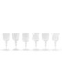 Glass - Set 6 Goblets Assorted Shapes - Clear Texture - BITOSSI HOME