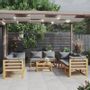 Canapés de jardin - vidaXL Salon de jardin 9 pcs avec coussin Bois d'acacia solide - VIDAXL / DROPSHIPPINGXL