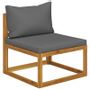 Lawn sofas   - vidaXL 7 Piece Garden Set with Cushion Solid Acacia Wood - VIDAXL / DROPSHIPPINGXL