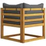 Lawn sofas   - vidaXL 9 Piece Garden Set with Cushion Solid Acacia Wood - VIDAXL / DROPSHIPPINGXL