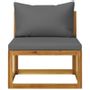 Lawn sofas   - vidaXL 9 Piece Garden Set with Cushion Solid Acacia Wood - VIDAXL / DROPSHIPPINGXL