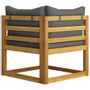 Footrests - vidaXL 6 Piece Garden Set with Cushion Solid Acacia Wood - VIDAXL / DROPSHIPPINGXL