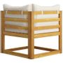 Footrests - vidaXL 9 Piece Garden Set with Cushion Cream Solid Acacia Wood - VIDAXL / DROPSHIPPINGXL