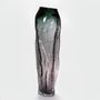 Art glass - Structured by Nature vase, Large size, Green - DAVID VALNER STUDIO