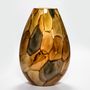 Art glass - Aquarelle vase, tall shape, green - DAVID VALNER STUDIO